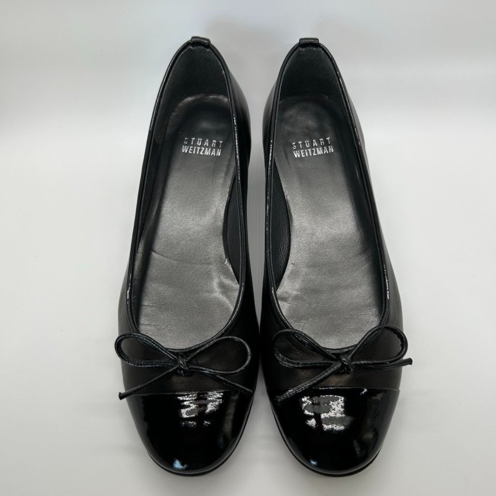 Stuart Weitzman Black Leather Flat